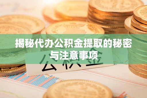 剑川揭秘代办公积金提取的秘密与注意事项