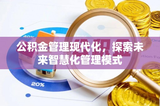 剑川公积金管理现代化，探索未来智慧化管理模式